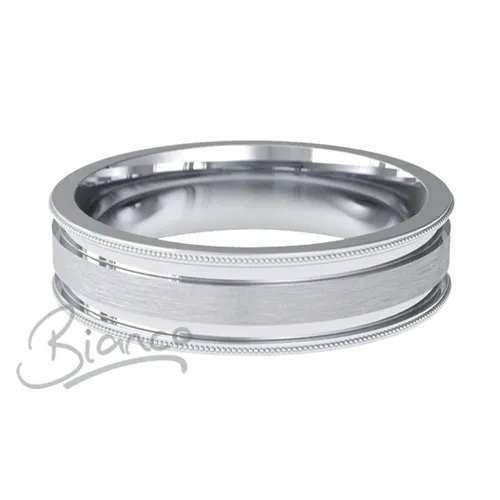 Patterned Designer White Gold Wedding Ring - Espacio